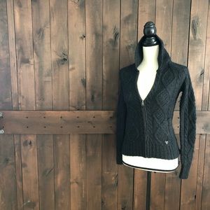 ARITZIA TNA Cable Knit Zip Sweater